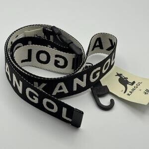 Kangol x H&M Black White Belt Adjustable Click Safety Clip Buckle Size XS/S NWT